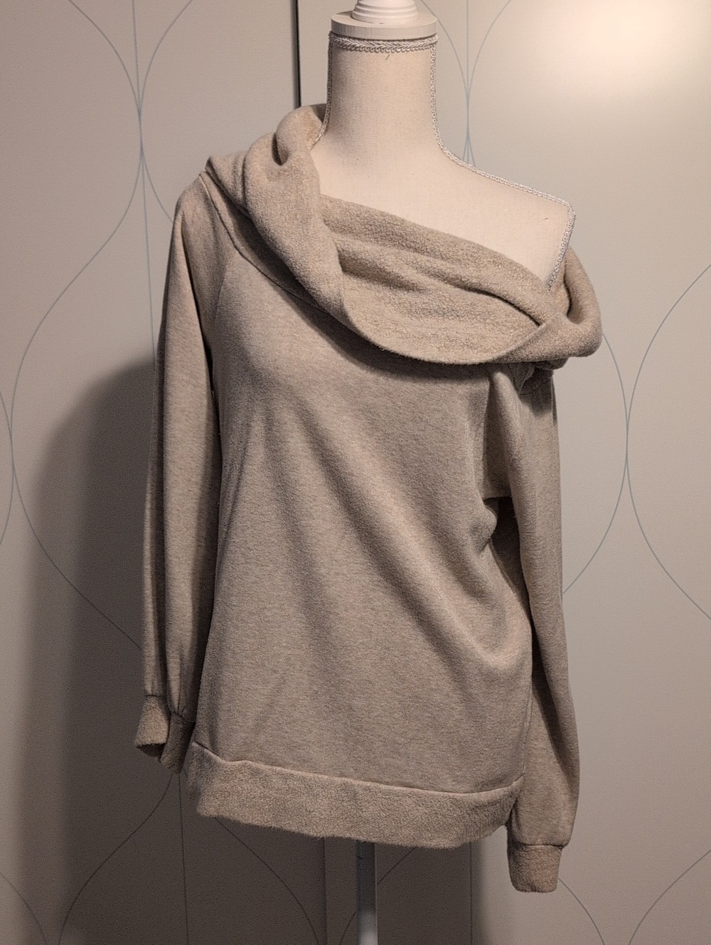 Elan Cream Off-the-Shoulder Cozy Knit Sweater